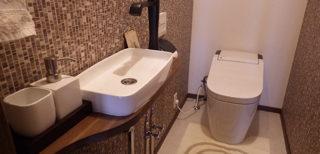 カフェ風手洗いカウンターのあるトイレ その2 リファインスタッフブログ
